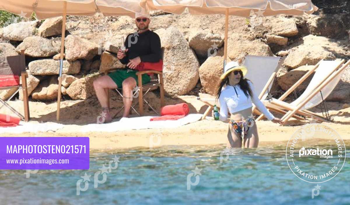 Justin Timberlake and Jessica Biel take a dip in the ocean while on vacation in Sardinia