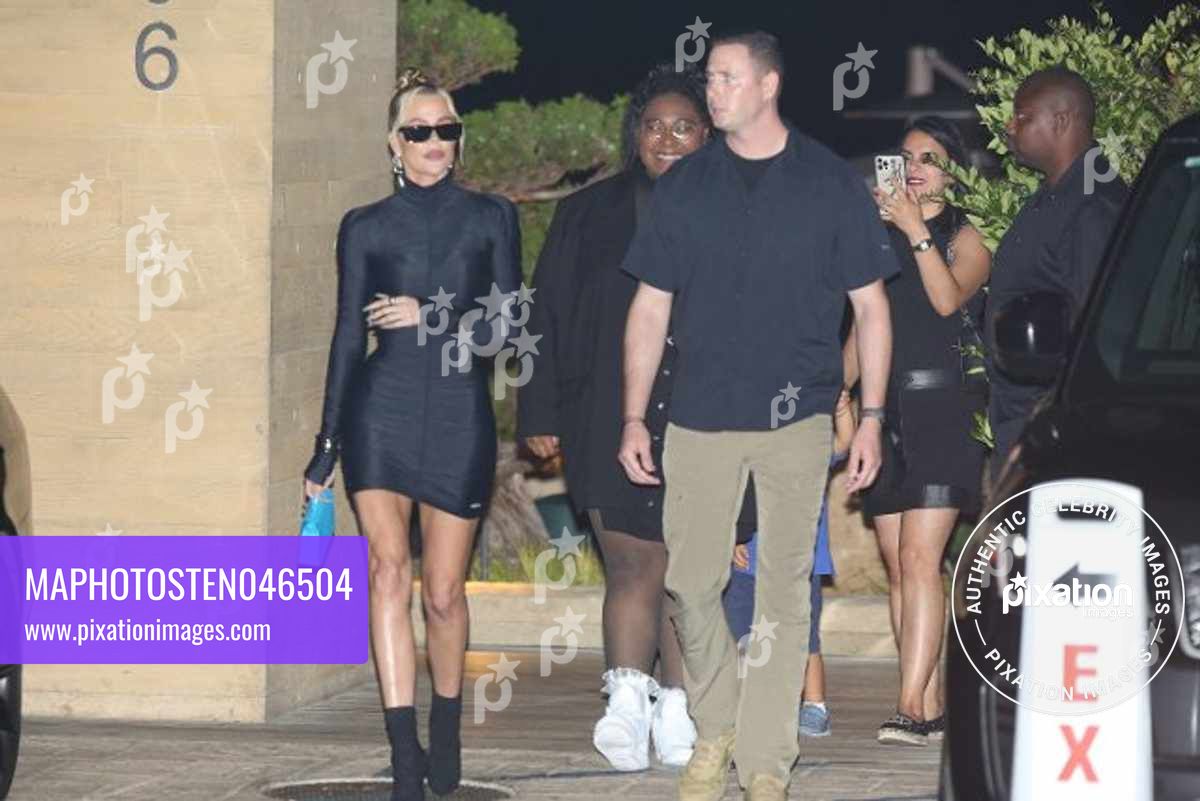 Khloé Kardashian is seen leaving Nobu