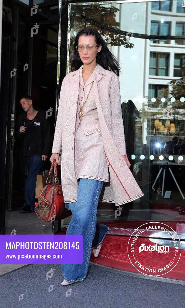 Bella Hadid seen leaving her hotel in Paris