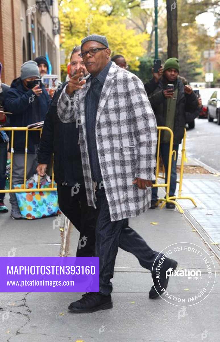 Samuel L. Jackson is seen arriving to a taping of The View