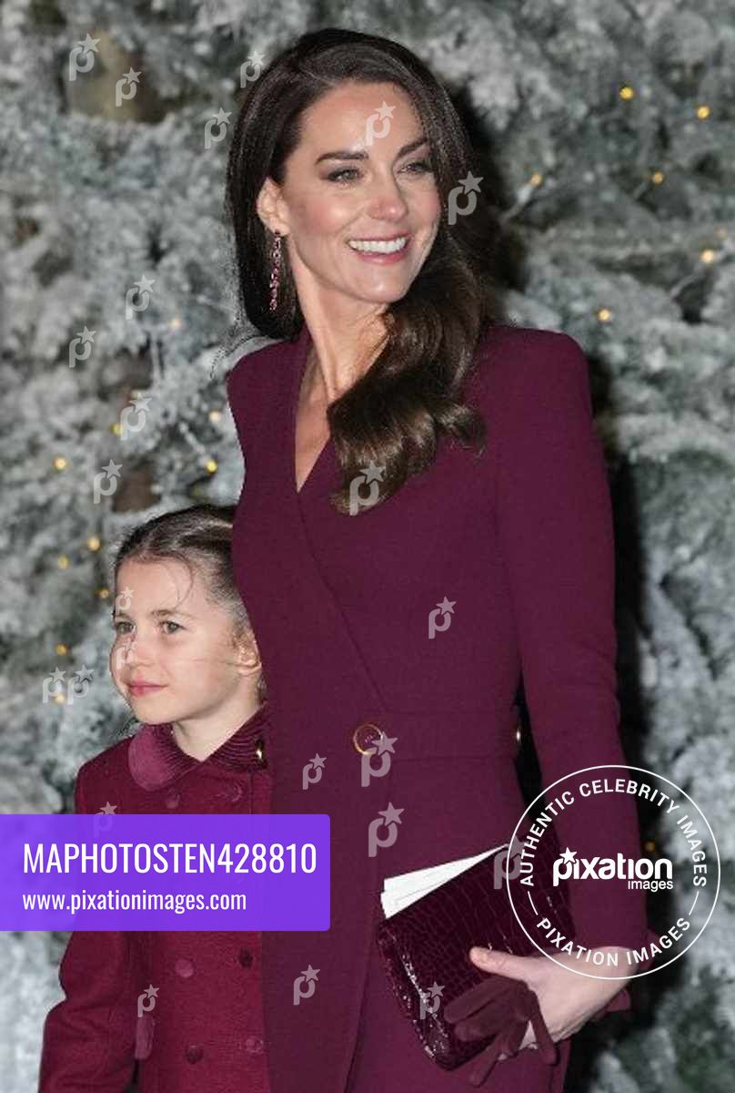 Members of The Royal Family attend the "Together at Christmas" Carol Service - Princess Charlotte, Catherine, Princess of Wales and Kate Middleton