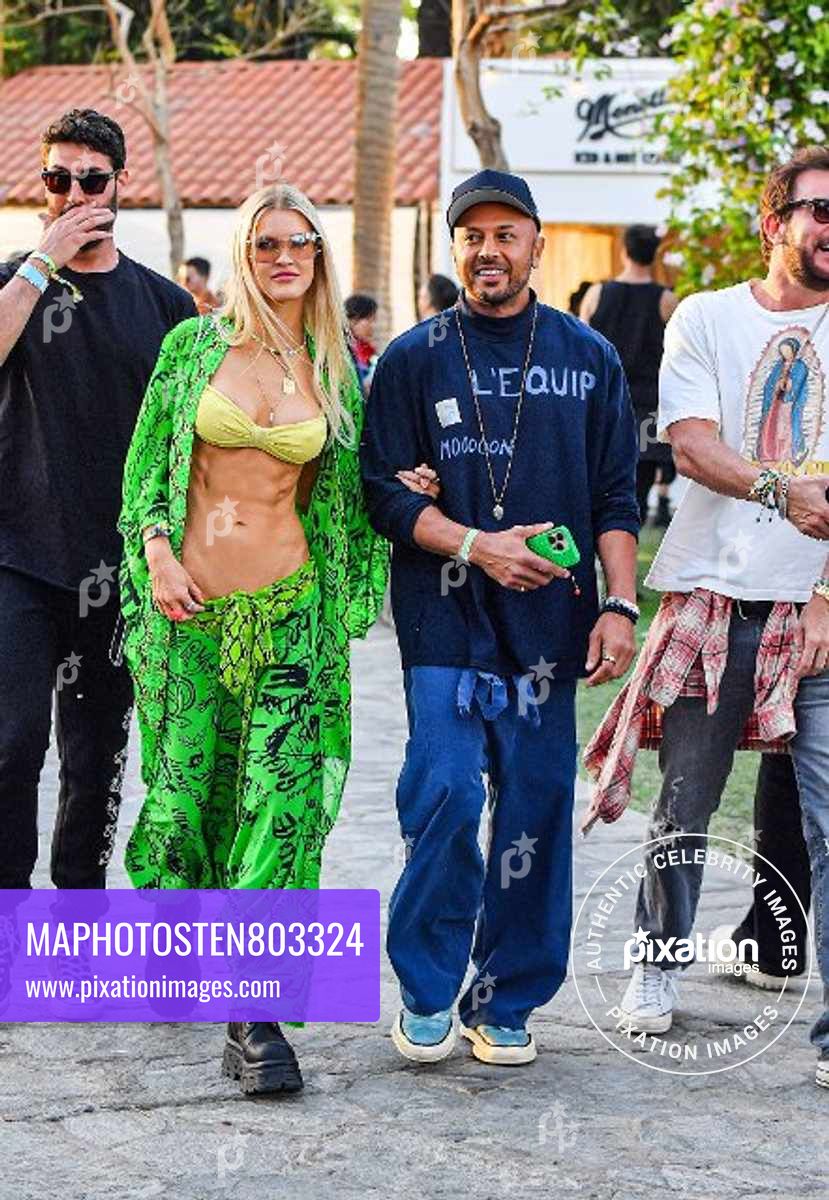 Victoria's Secret Model Joy Corrigan & Tech Boyfriend Ted Dhanik Are All Smiles While While Attending the Coachella Music & Arts Festival in Indio, CA.