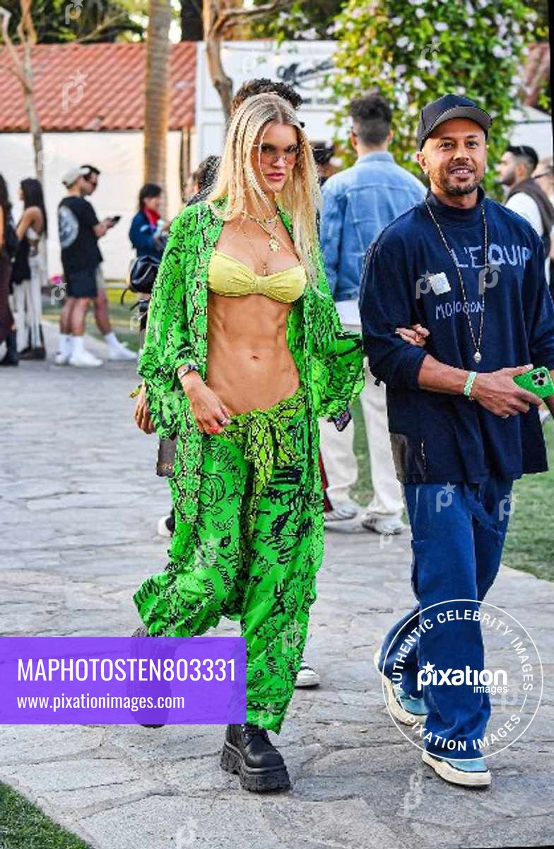 Victoria's Secret Model Joy Corrigan & Tech Boyfriend Ted Dhanik Are All Smiles While While Attending the Coachella Music & Arts Festival in Indio, CA.