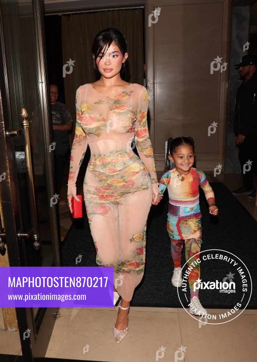 Kylie Jenner and daughter Stormi dressed in matching Jean Paul Gaultier outfits while heading to dinner in NYC