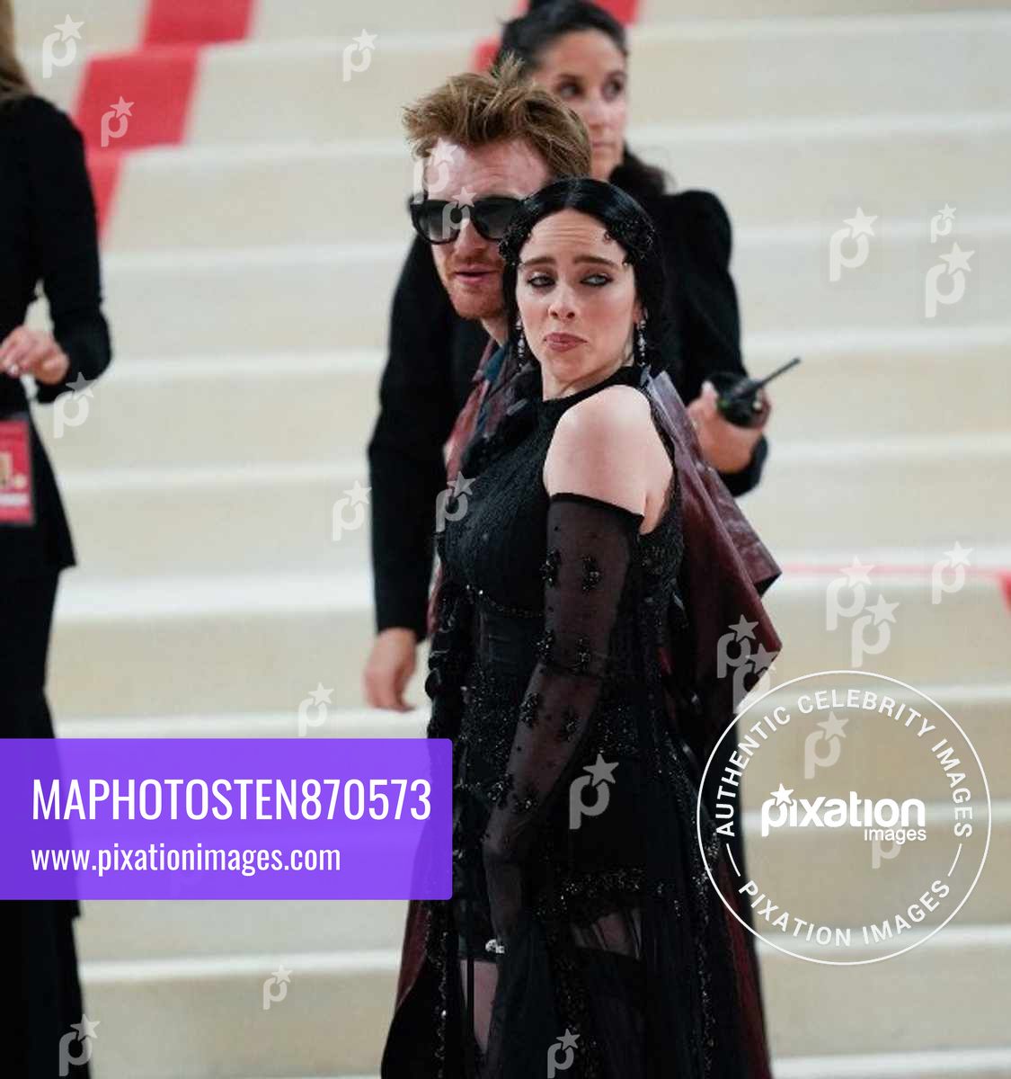 Kim Petras, Florence Pugh, Bille Eilish, Finneas arrive at The 2023 Met Gala Celebrating "Karl Lagerfeld: A Line Of Beauty" on May 1, 2023 in New York City