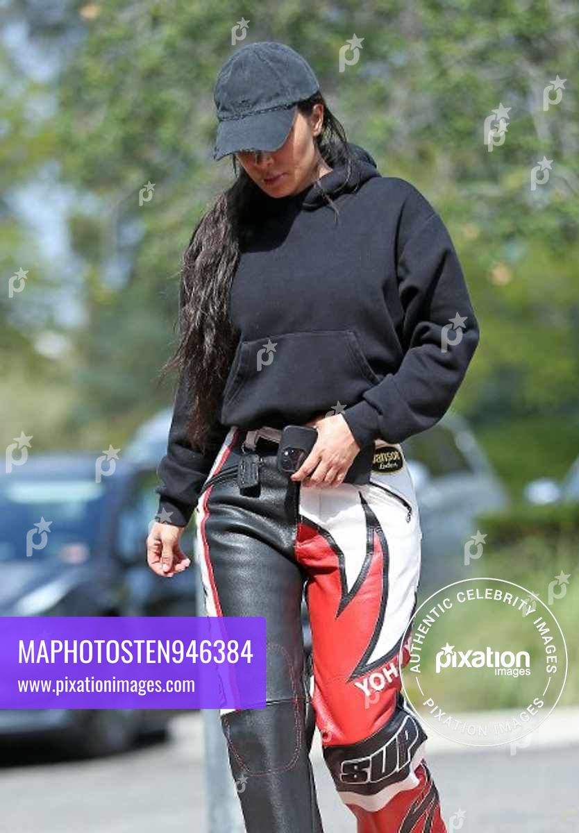 Kim Kardashian is seen arriving at her kids basketball game