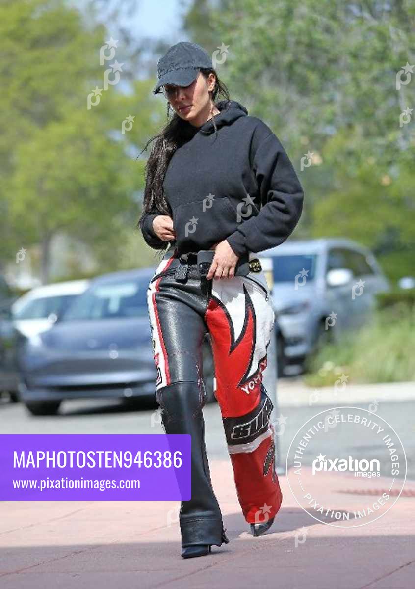 Kim Kardashian is seen arriving at her kids basketball game