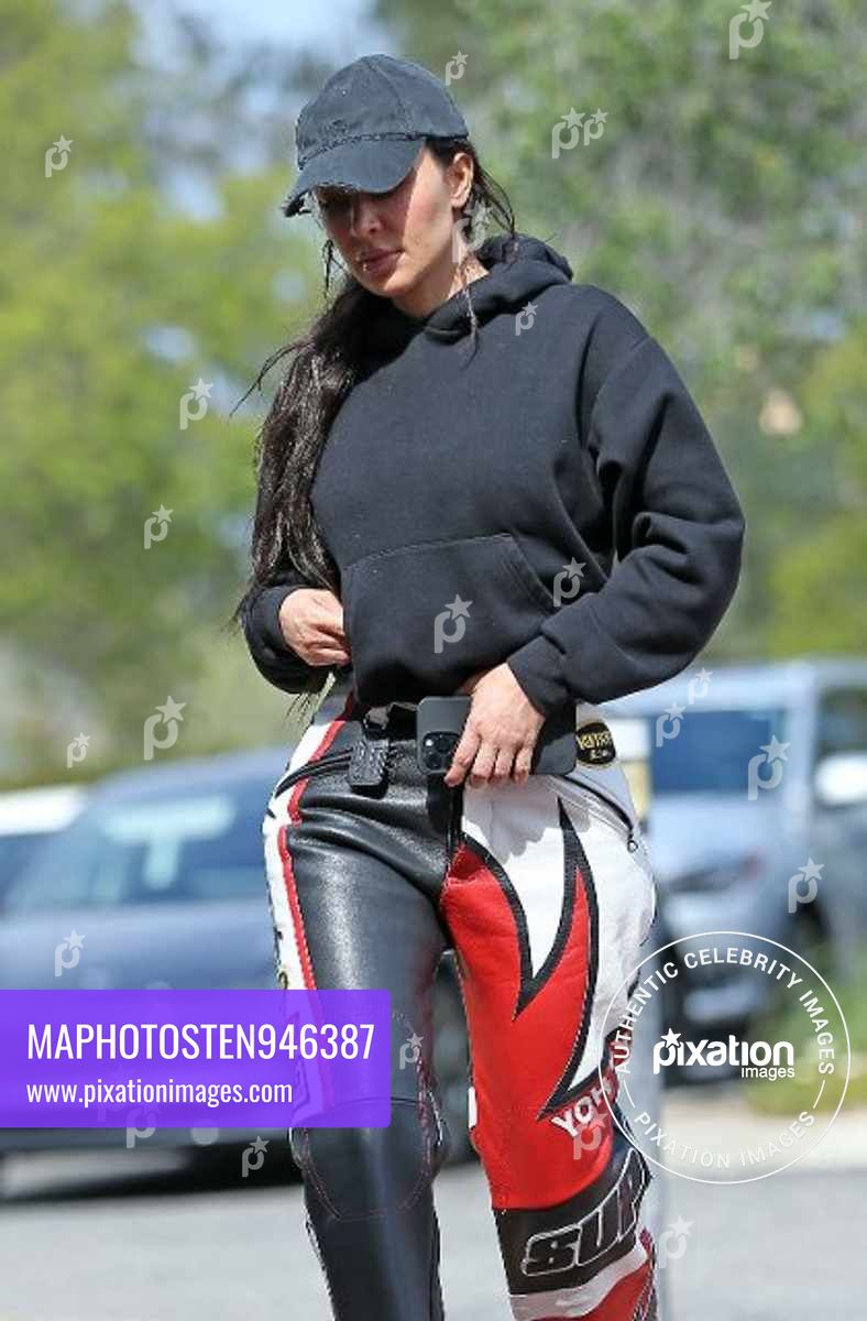 Kim Kardashian is seen arriving at her kids basketball game