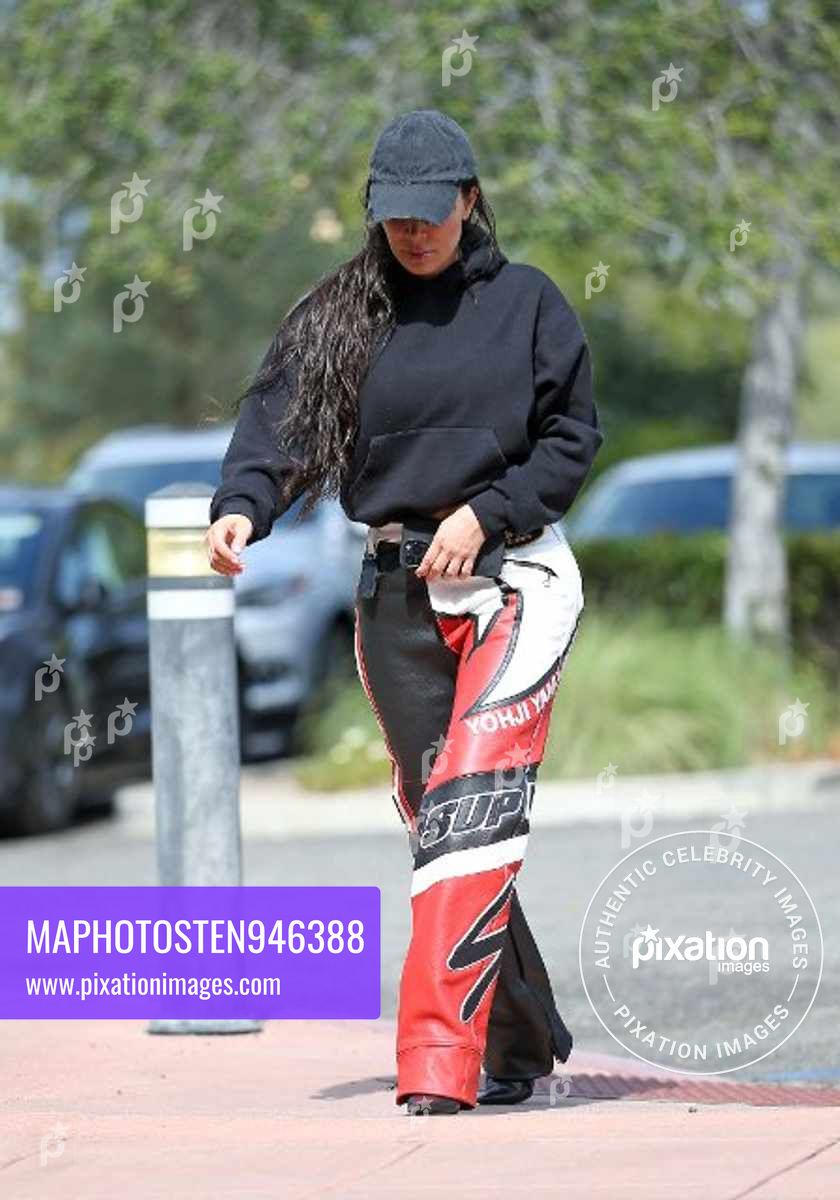 Kim Kardashian is seen arriving at her kids basketball game
