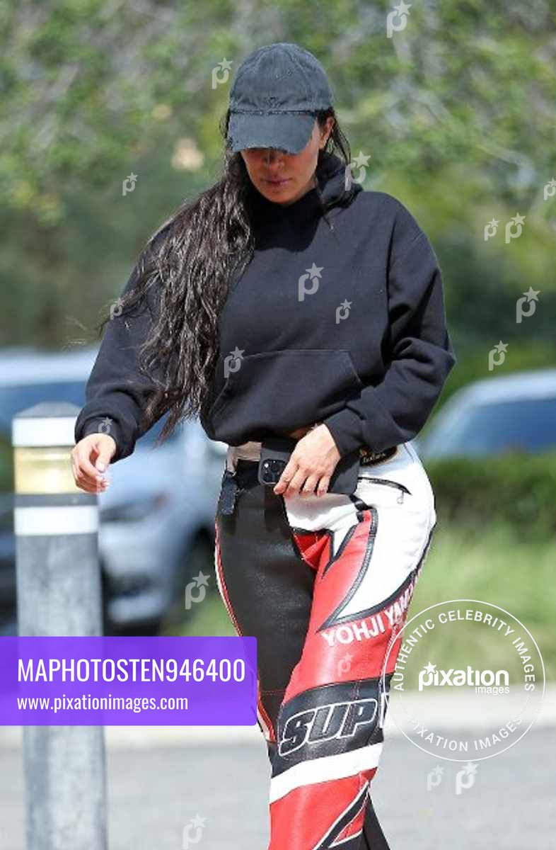 Kim Kardashian is seen arriving at her kids basketball game